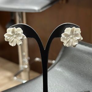 White Flower Earrings Women's Summer New Trendy Niches Earrings 2022 French